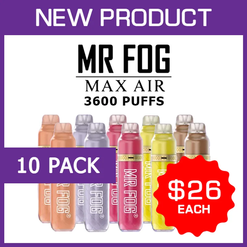 Mr Fog Max Air – 3600 Puffs – 10 Pack