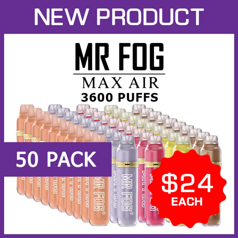 Mr Fog Max Air – 3600 Puffs – 50 Pack