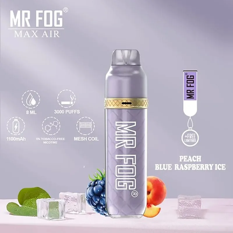 Mr Fog Peach Blue Raspberry Ice – 3600 Puffs
