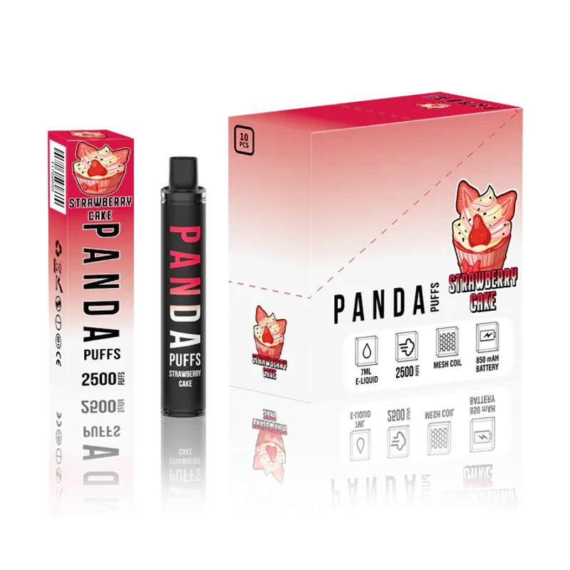 Panda Strawberry Cake – 2500 Puffs