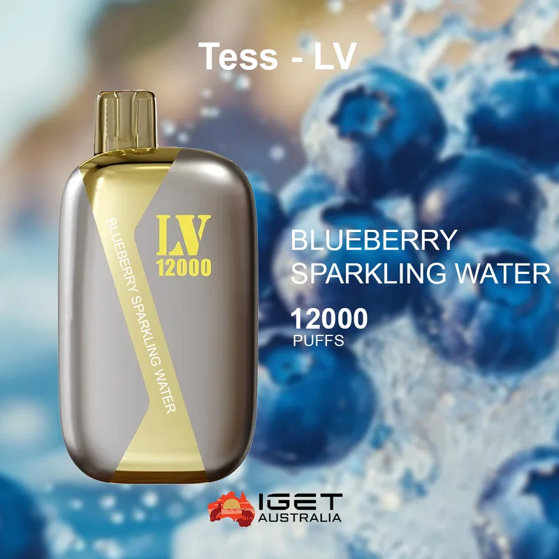 Tess-Lv Blueberry Sparkling Water – 12000 Puffs