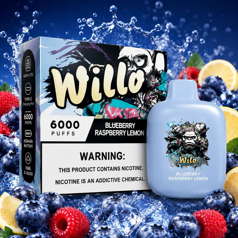 Wilo Blueberry Raspberry Lemon 6000 Puffs