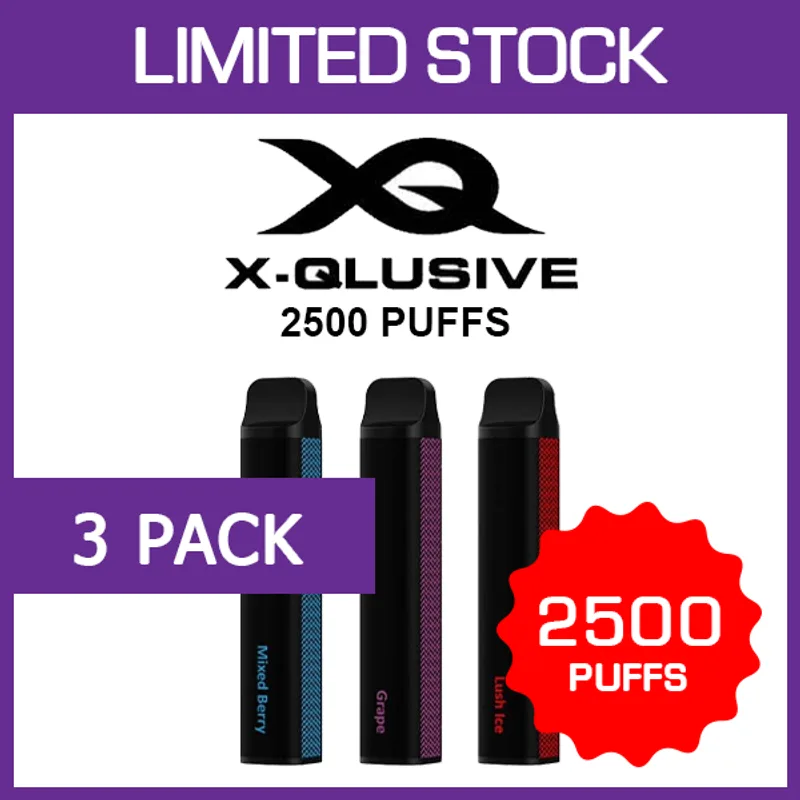 X-Qlusive – 2500 Puffs – 3 Pack