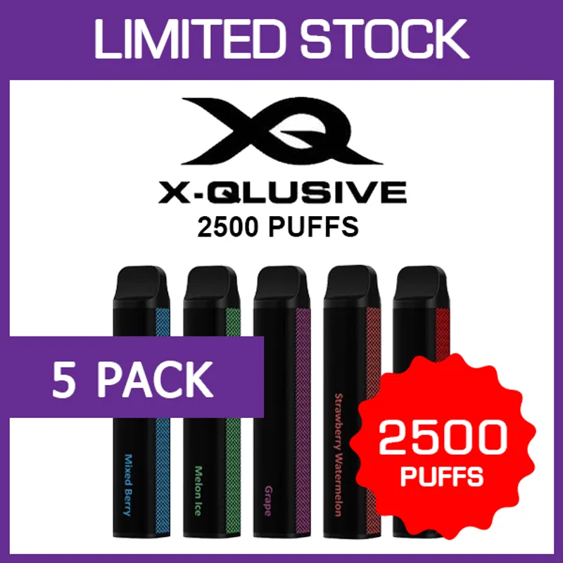 X-Qlusive – 2500 Puffs – 5 Pack