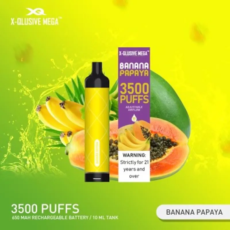 X-Qlusive Mega Banana Papaya – 3500 Puffs
