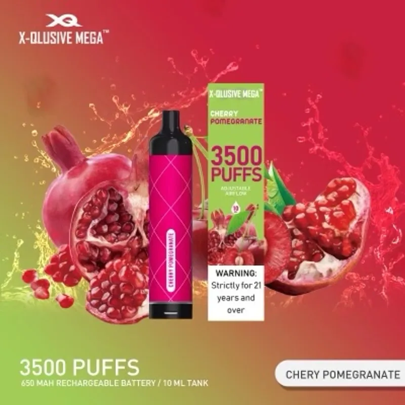 X-Qlusive Mega Cherry Pomegranate – 3500 Puffs