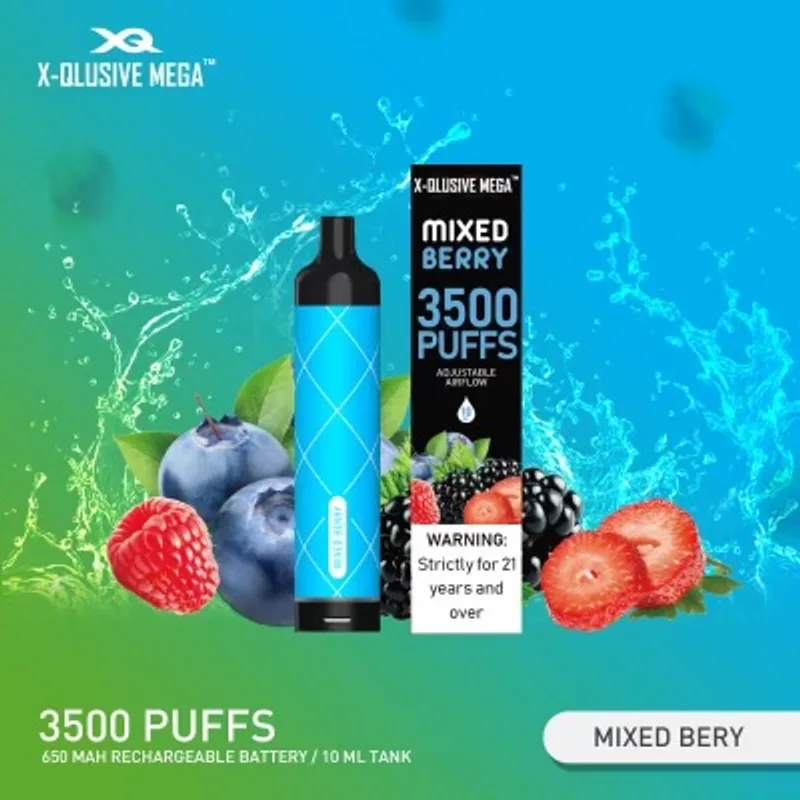 X-Qlusive Mega Mixed Berry – 3500 Puffs