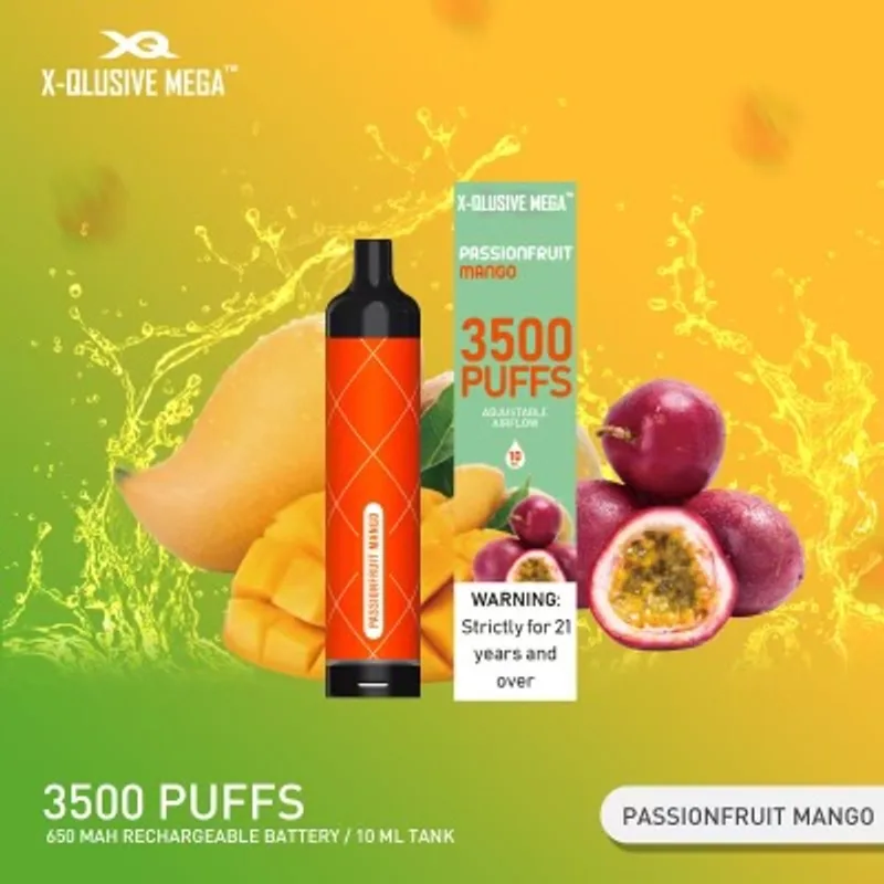 X-Qlusive Mega Passionfruit Mango – 3500 Puffs