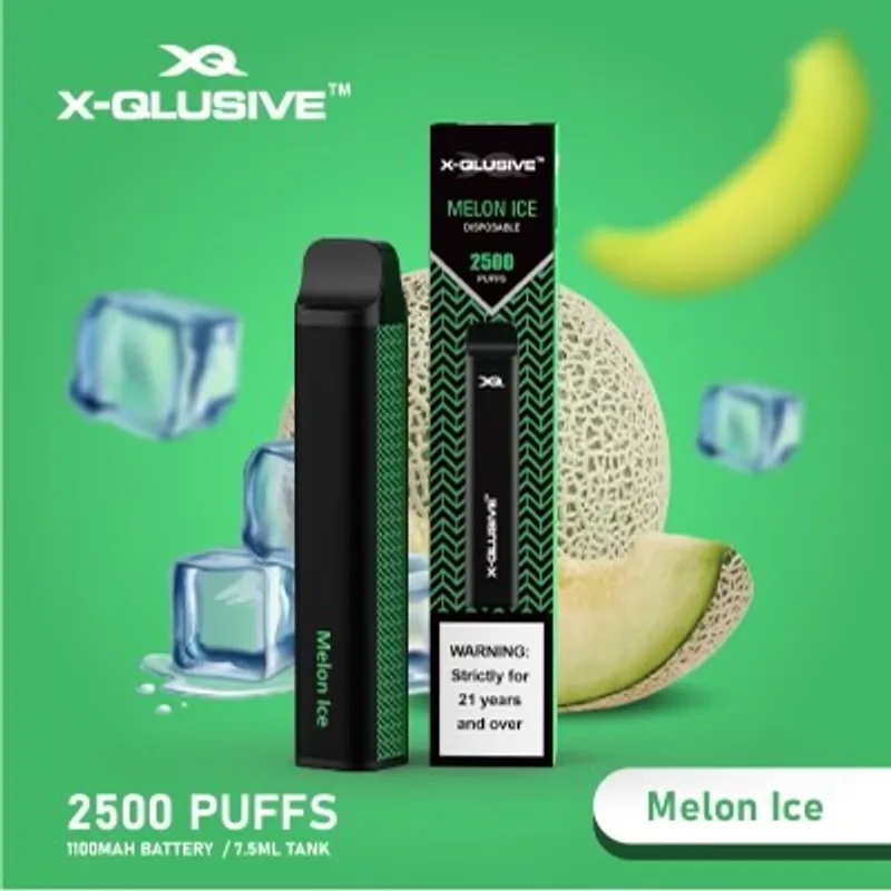 X-Qlusive Melon Ice – 2500 Puffs