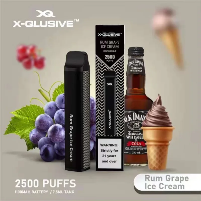 X-Qlusive Rum Grape Ice Cream – 2500 Puffs
