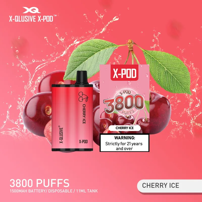 X-Qlusive X-Pod Cherry Ice – 3800 Puffs