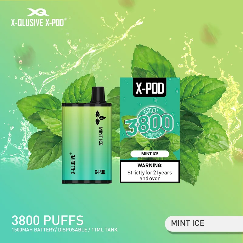 X-Qlusive X-Pod Mint Ice – 3800 Puffs