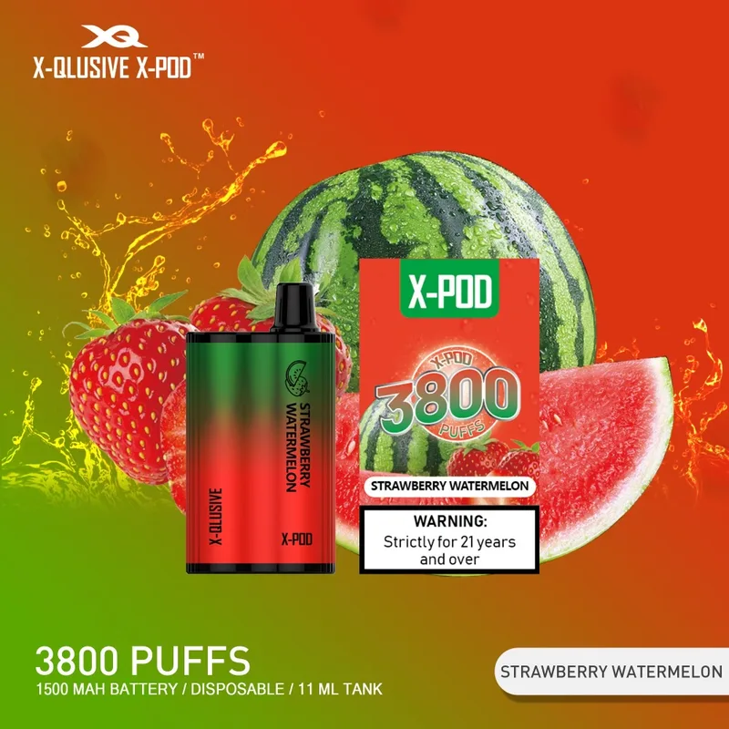 X-Qlusive X-Pod Strawberry Watermelon – 3800 Puffs
