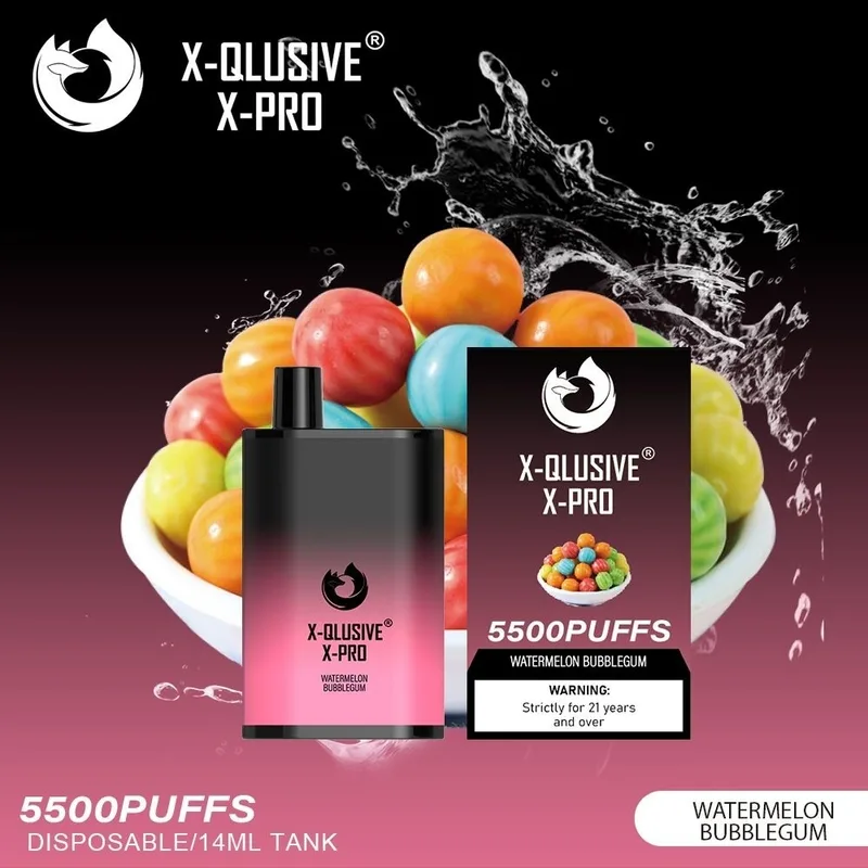 X-Qlusive X-Pro Watermelon Bubblegum – 5500 Puffs