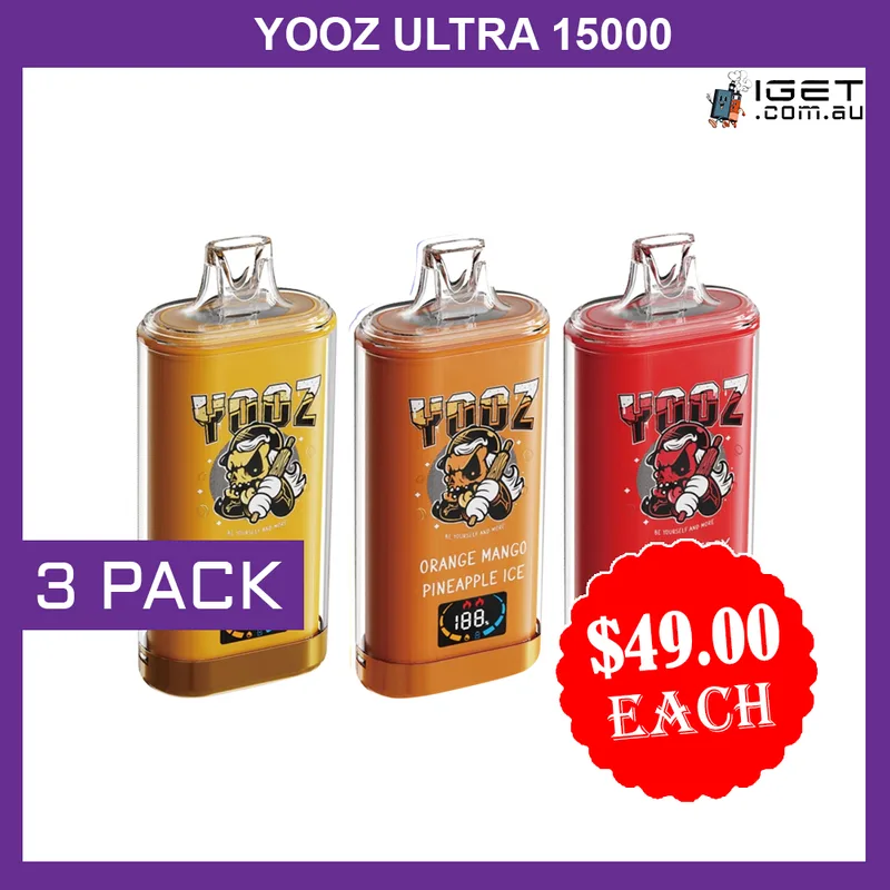 Yooz Ultra – 15000 Puffs – 3 Pack