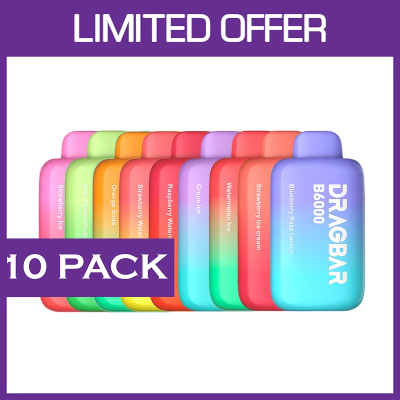 Zoovoo Dragbar – 6000 Puffs – 10 Pack