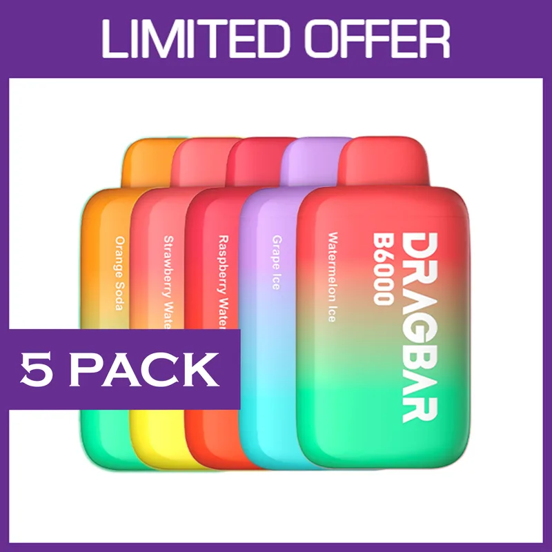 Zoovoo Dragbar – 6000 Puffs – 5 Pack